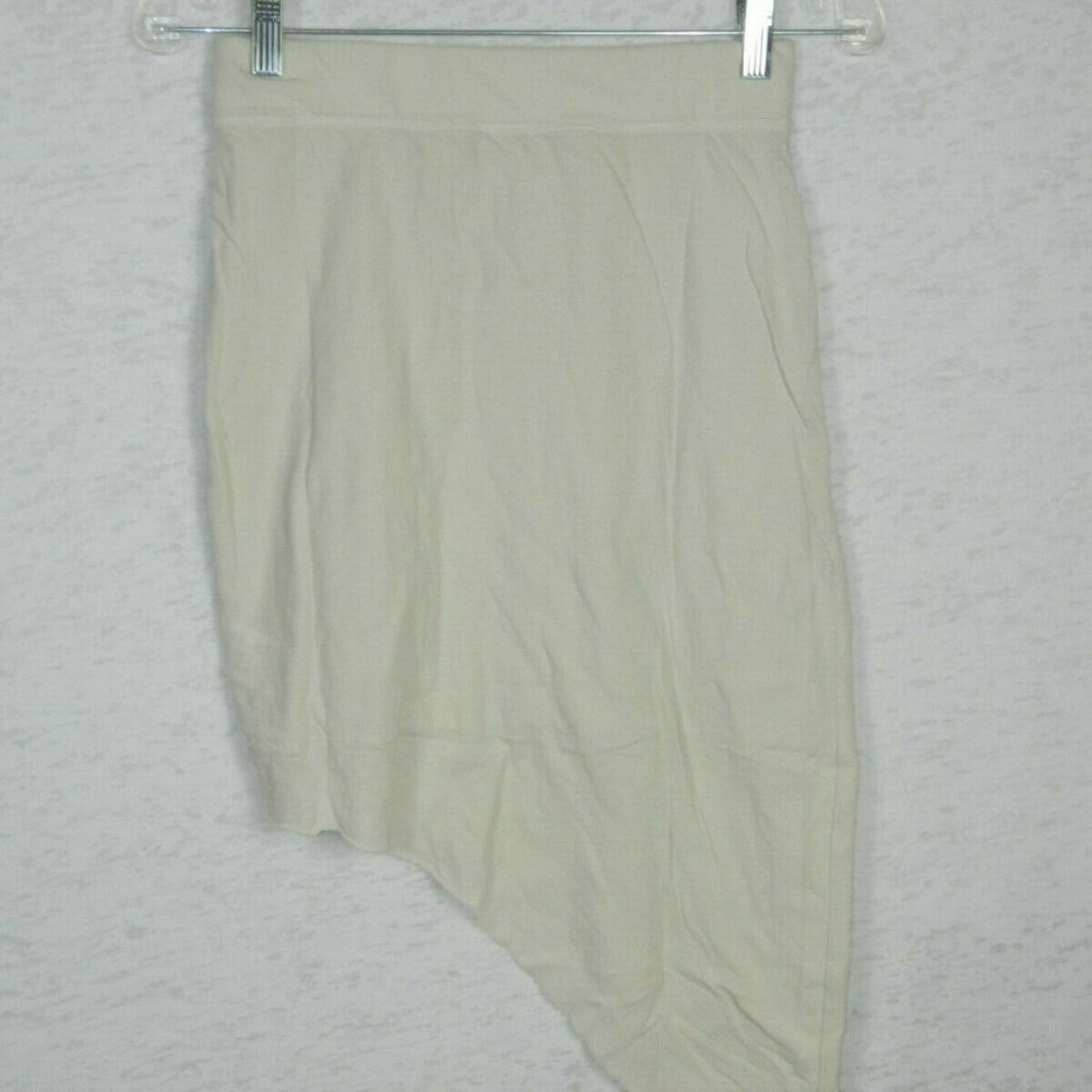 FRANK & EILEEN TEE LAB ASYMMETRICAL IVORY SKIRT